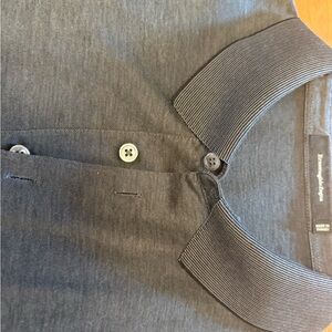 Ermenegildo Zegna Men's Dark Charcoal Polo